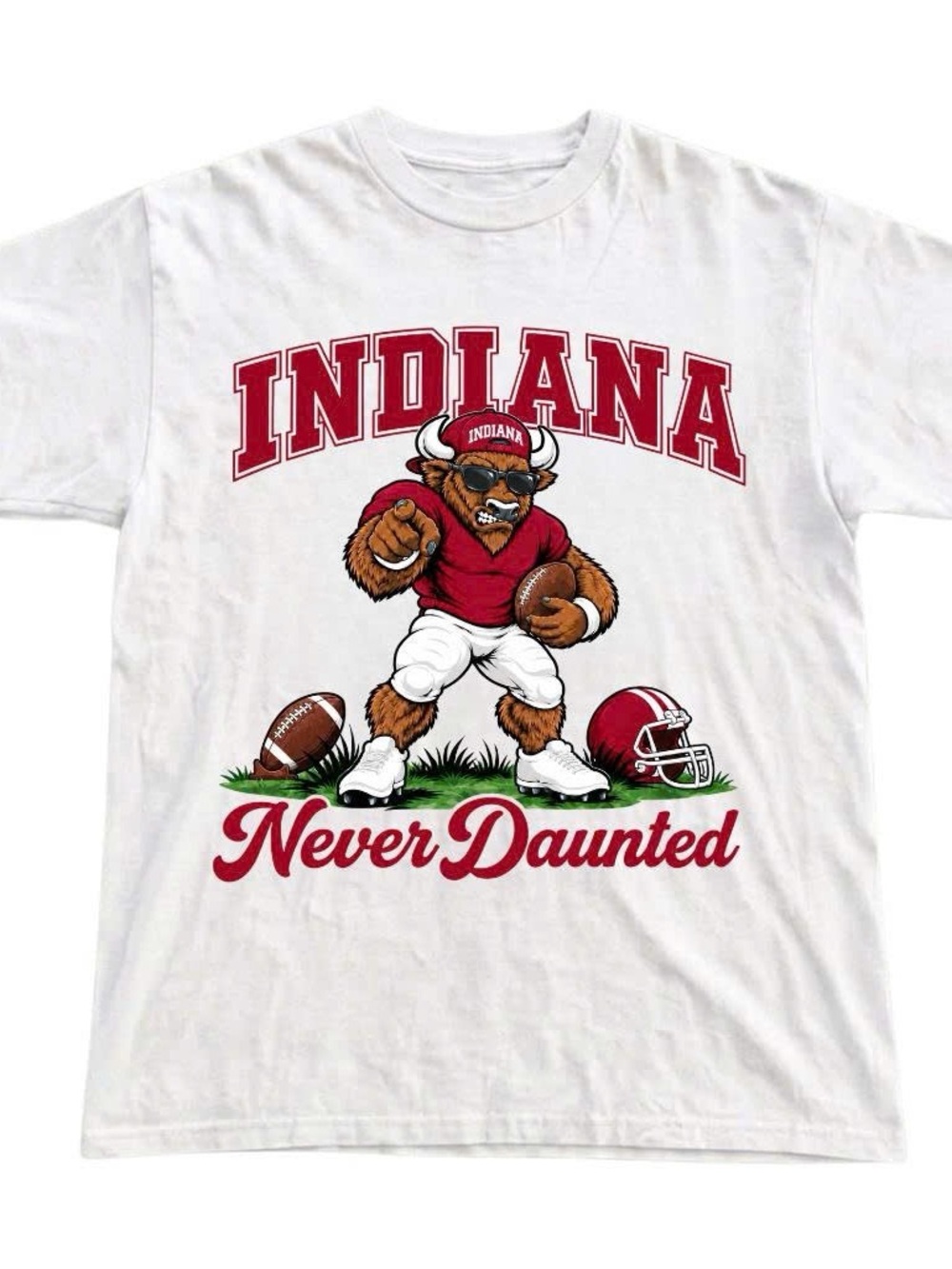 Gildan White Shirt Indiana College Sport Tee
